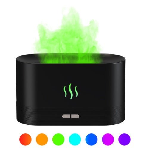 Aroma Diffuser With Flame Light Mist Humidifier Aromatherapy Diffuser With Waterless Auto - Off Protection For Spa Home Yoga Office - Bagpleky