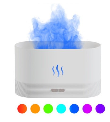 Aroma Diffuser With Flame Light Mist Humidifier Aromatherapy Diffuser With Waterless Auto - Off Protection For Spa Home Yoga Office - Bagpleky