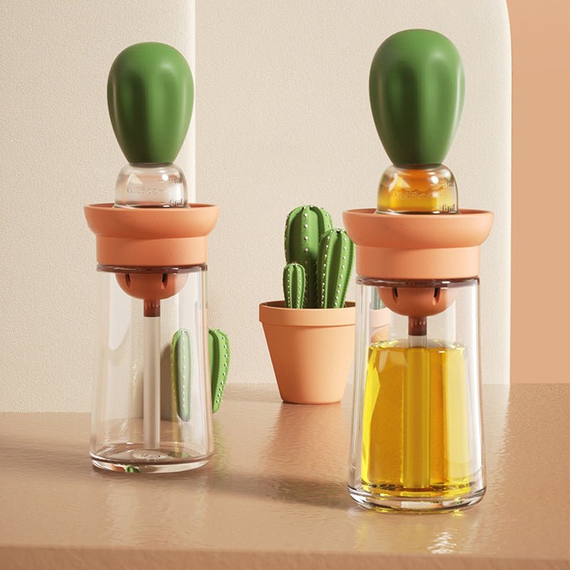 Creative Silicone Brush Head Brush Oil Bottle Kitchen High Temperature Resistant Press Type Oil Metering Oil Bottle - Bagpleky