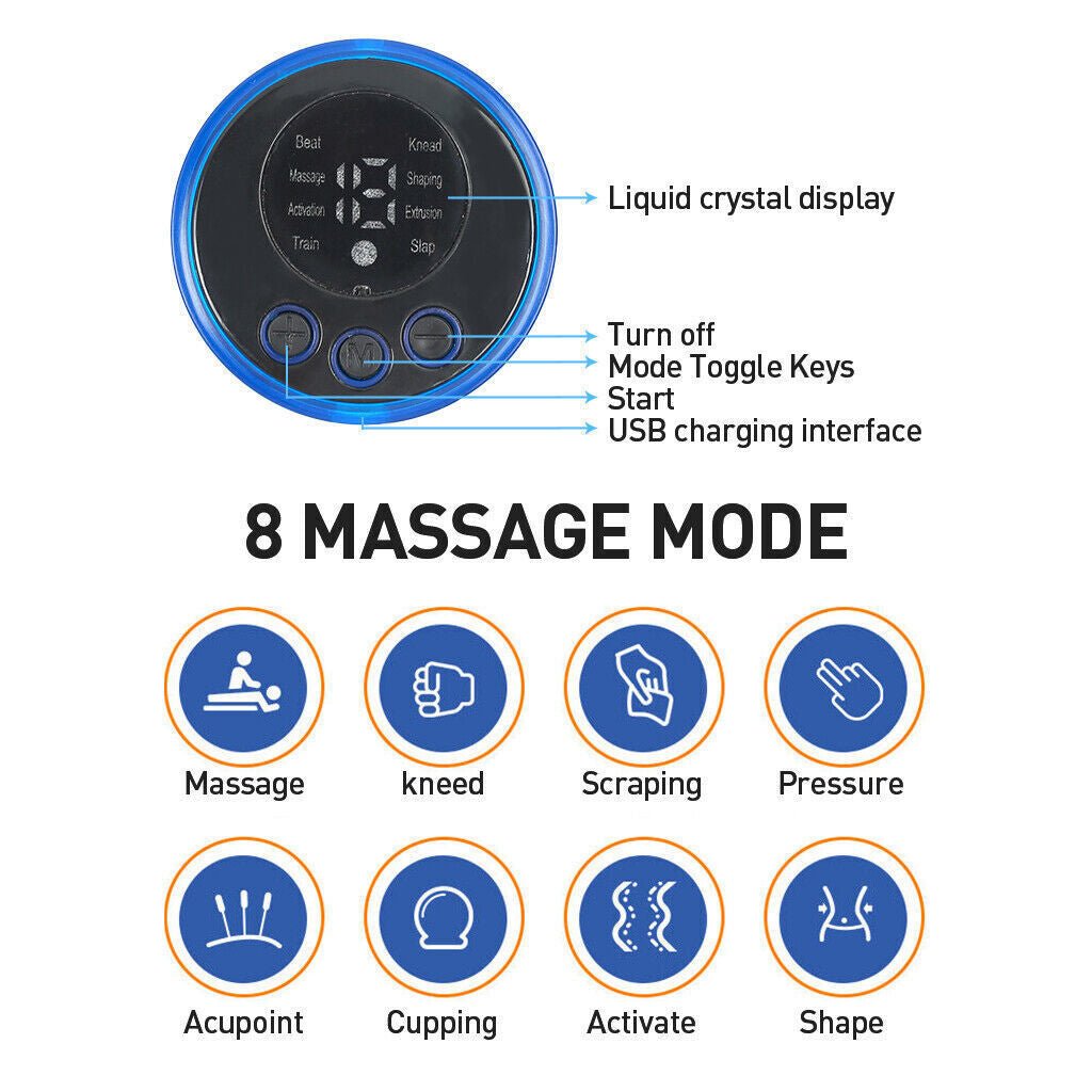 EMS Foot Massager Mat Electric Pad Blood Muscle Circulation Relief Pain LED USB - Bagpleky