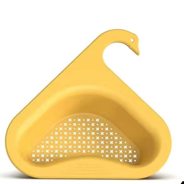 Household Sink Hanging Fruit And Vegetable Filter Water Drain Basket Kitchen Dry And Wet Separation Swan Drain Basket - Bagpleky