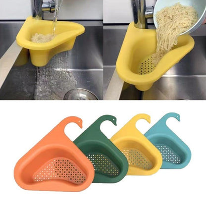 Household Sink Hanging Fruit And Vegetable Filter Water Drain Basket Kitchen Dry And Wet Separation Swan Drain Basket - Bagpleky