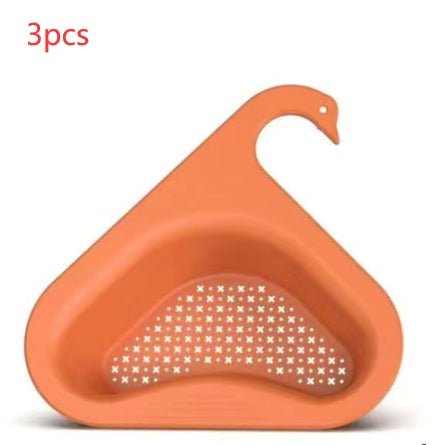 Household Sink Hanging Fruit And Vegetable Filter Water Drain Basket Kitchen Dry And Wet Separation Swan Drain Basket - Bagpleky