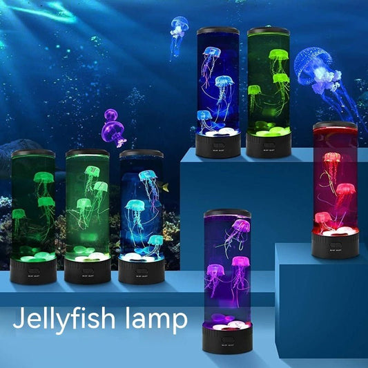 Jellyfish Lamp USB Colorful LED Color Changing Home Atmosphere Small Night Lamp - Bagpleky