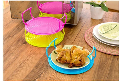 Multi - function microwave oven layered steamer tray rack double - layer insulation tray rack - Bagpleky