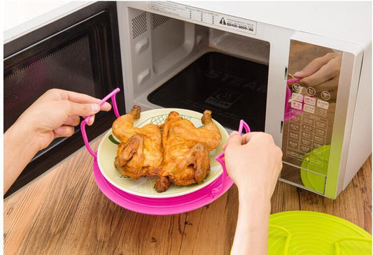 Multi - function microwave oven layered steamer tray rack double - layer insulation tray rack - Bagpleky