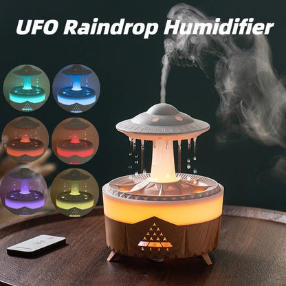 New UFO Raindrop Humidifier Water Drop Air Humidifier USB Aromatherapy Essential Oils Aroma Air Diffuser Household Mist Maker Home Decor - Bagpleky