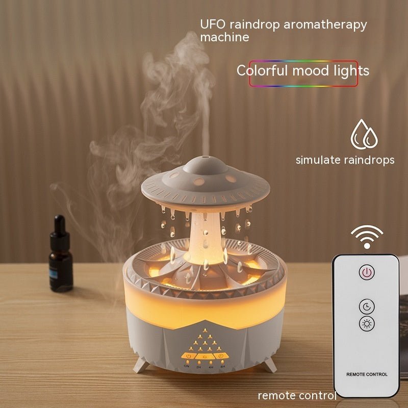 New UFO Raindrop Humidifier Water Drop Air Humidifier USB Aromatherapy Essential Oils Aroma Air Diffuser Household Mist Maker Home Decor - Bagpleky