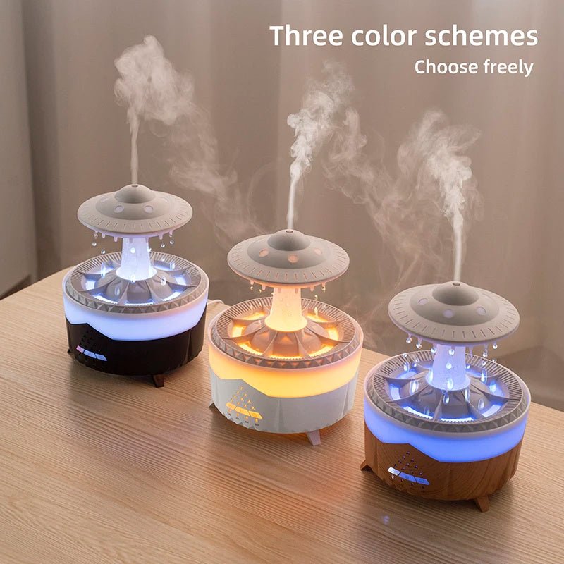 New UFO Raindrop Humidifier Water Drop Air Humidifier USB Aromatherapy Essential Oils Aroma Air Diffuser Household Mist Maker Home Decor - Bagpleky