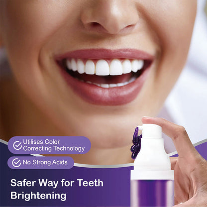 Teeth Whitening Toothpaste Purple Plastic Bottle Press Type - Bagpleky