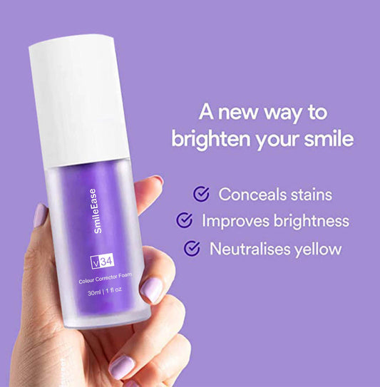 Teeth Whitening Toothpaste Purple Plastic Bottle Press Type - Bagpleky